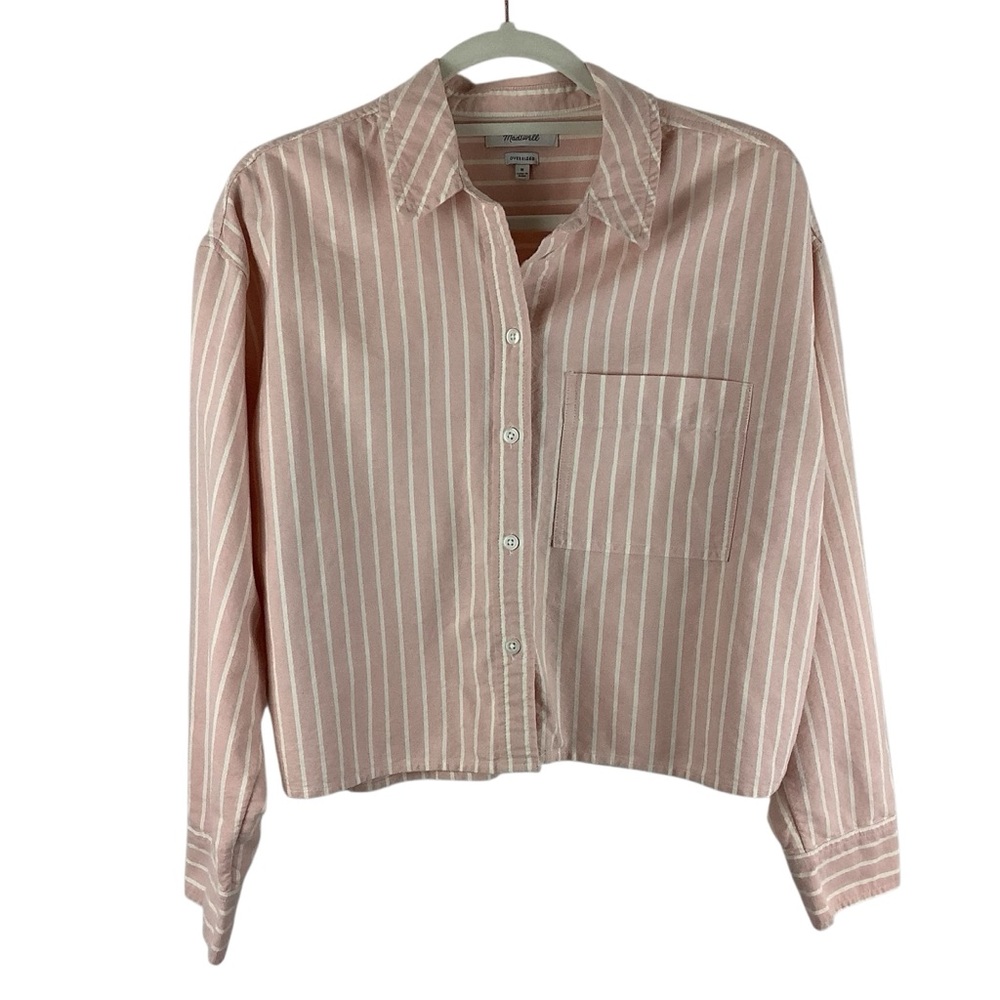 Madewell The Signature Oxford Crop Shirt